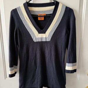 Tory Burch Women's 100% Merino Wool Pullover Sweater Shirt XS *Winter Casual*